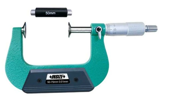 Analógový mikrometer s tanierikovými dotykmi 50-75 mm, Insize
