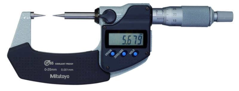 Digitálny mikrometer 50-75 mm IP65 s hrotovými dotykmi, Mitutoyo