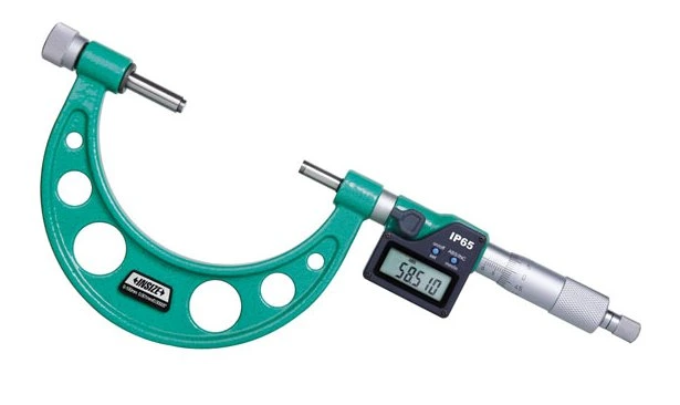 Digitálny mikrometer 0-100 mm IP65 s výmennými nadstavcami, typ A, Insize