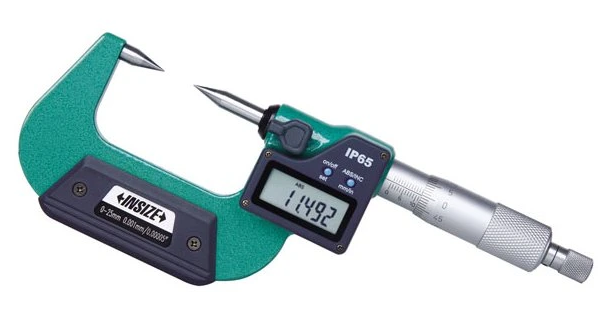 Digitálny mikrometer 75-100 mm s hrotovými dotykmi, typ A, Insize