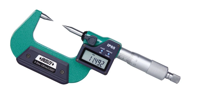 Digitálny mikrometer 50-75 mm s hrotovými dotykmi, typ B, Insize