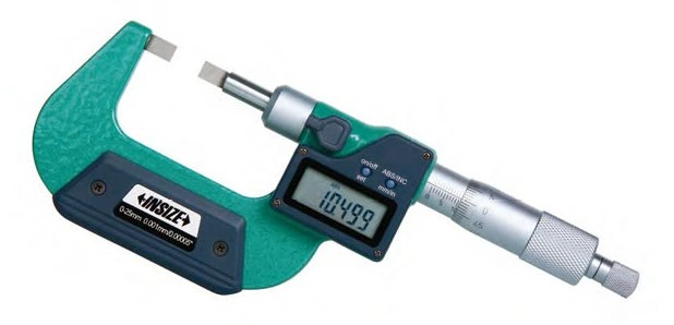 Digitálny mikrometer 0-25 mm s nožovými dotykmi, typ A, Insize