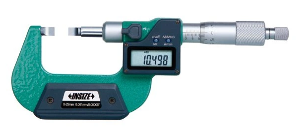 Digitálny mikrometer 0-25 mm s nožovými dotykmi, typ B, Insize