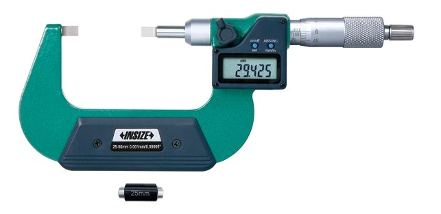 Digitálny mikrometer 25-50 mm s nožovými dotykmi, typ A, Insize
