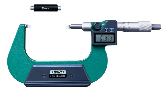 Digitálny mikrometer 50-75 mm s nožovými dotykmi, typ B, Insize