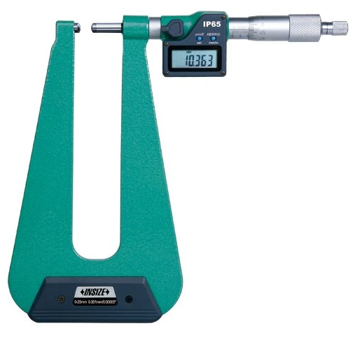 Digitálny mikrometer 0-25 mm na meranie hrúbky plechu, typ C, Insize