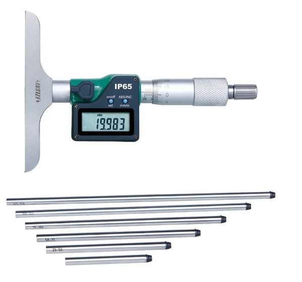 Digitálny mikrometrický hĺbkomer 0-150 mm, Insize