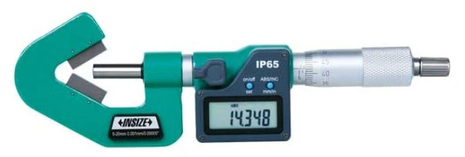 Digitálny mikrometer 5-20 mm s prizmatickým dotykom, 3-britý, typ B, Insize