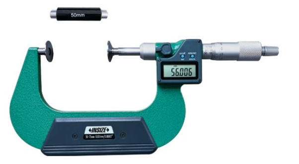Digitálny mikrometer 50-75 mm s tanierikovými dotykmi, Insize