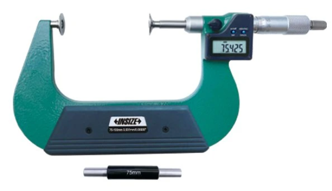 Digitálny mikrometer 75-100 mm s tanierikovými dotykmi, Insize