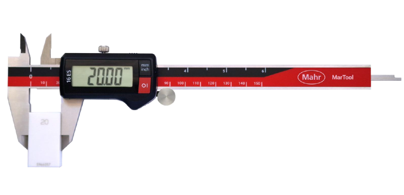 Digitálne posuvné meradlo 0-200 mm, s posuvným kolieskom, 16 ES MarTool, Mahr
