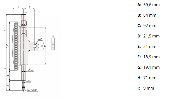 Číselníkový odchýlkomer extra veľký 10 mm/0,01 mm, Mitutoyo