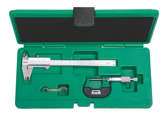 Sada meradiel v kufríku 2 ks (posuvka/mikrometer), Insize