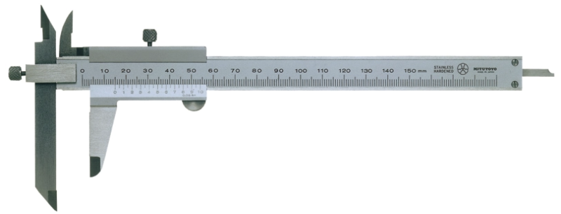 Analógové posuvné meradlo 0-150 mm, s odsadenými čeľusťami, Mitutoyo