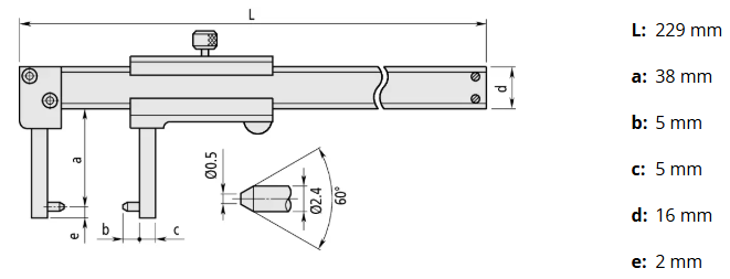 Analógové posuvné meradlo 0-150 mm, pre meranie v drážkach, Mitutoyo