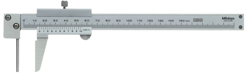 Analógové posuvné meradlo 0-150 mm, na meranie hrúbky stien trubiek, Mitutoyo
