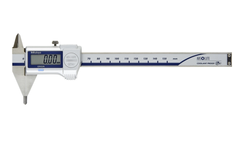Digitálne posuvné meradlo 0-150 mm IP67, so špicatými čeľusťami, Mitutoyo