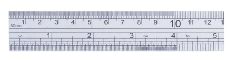 Oceľové pravítko 200 mm so stupnicou z oboch strán, Insize
