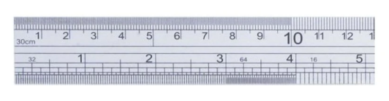 Oceľové pravítko 600 mm so stupnicou z oboch strán, Insize