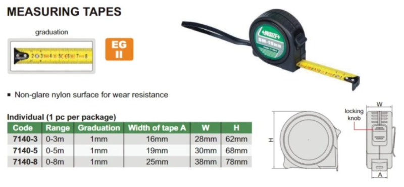 Zvinovací meter 3 m, Insize