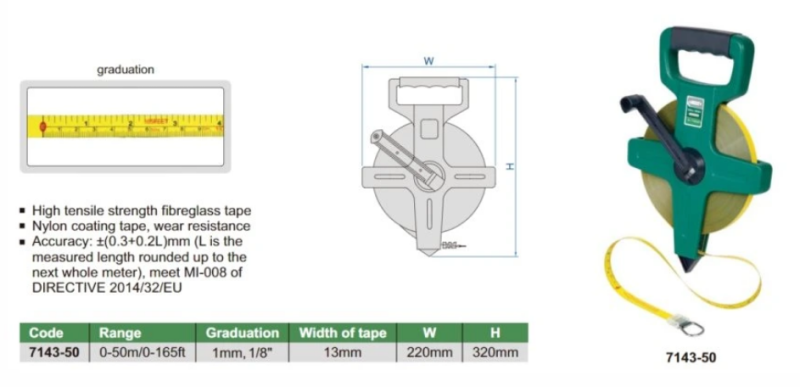 Sklolaminátové pásmo 0-50 m, Insize