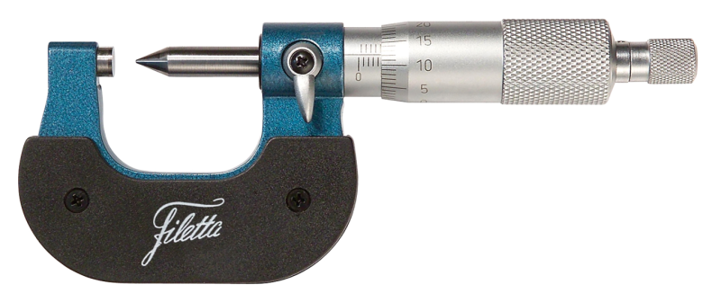 Analógový mikrometer 0-25 mm so špicatým dotykom, SGM