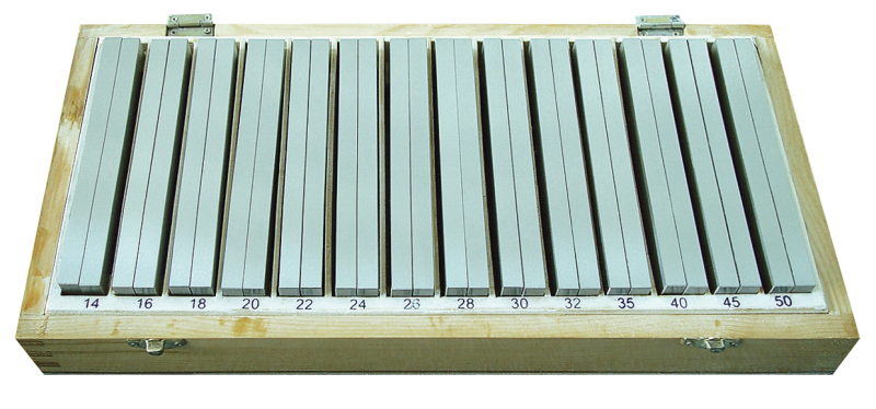 Podložky na meranie rovnobežnosti 14 párov, 150 mm, SGM