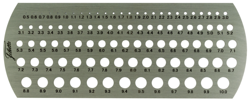 Šablóna na otvory 0,5-10 mm, SGM