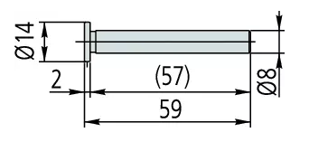 Tanierikový dotyk, pr. 14 mm, dĺžka 59 mm, Mitutoyo
